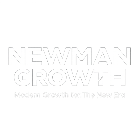 Newman Growth logo with tagline Modern Growth For The New Era on transparent background